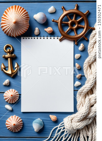 Colorful marine still life with shells and crabs Colorful marine still life with shells and crabs 130302471