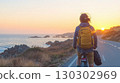 Coastal sunset bike ride a journey of tranquility 130302969