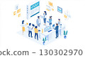 Collaborative teamwork diverse team brainstorming innovative tech solutions 130302970