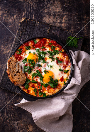 Shakshuka, traditional Jewish breakfast dish Shakshuka, traditional Jewish breakfast dish 130303030