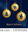 Golden Christmas Ornaments 130303261