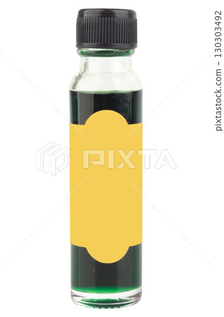 Green Poison Bottle on White Background Green Poison Bottle on White Background 130303492