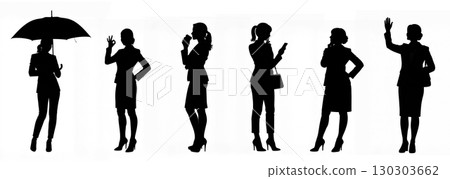 辦公室西裝女士姿勢集合 辦公室西裝女士姿勢集合 130303662