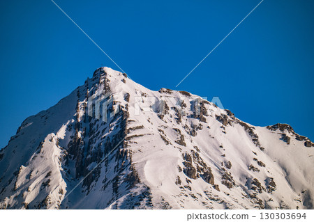 Snowy Mountain Landscape in the Bavarian Alps, Germany  130303694