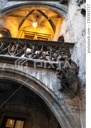Gothic Sculptures on Munich Town Hall Facade Gothic Sculptures on Munich Town Hall Facade 130303717