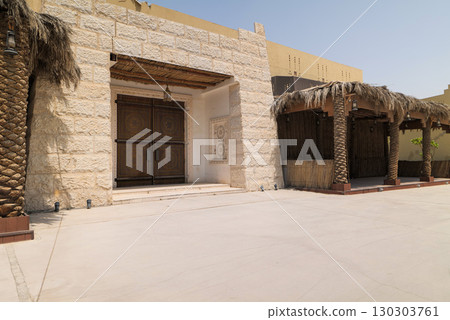 Traditional Saudi Architecture and Courtyard in Boulevard Traditional Saudi Architecture and Courtyard in Boulevard 130303761