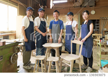 Furniture manufacturing factory staff 130303873