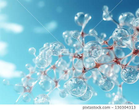 Abstract background with molecules or cells. Microbiology, Abstract. Scientific concept 130304313