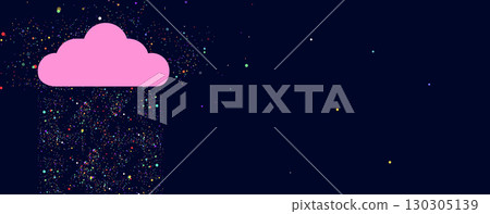 Cloud concept futuristic technology or science background and network security 130305139