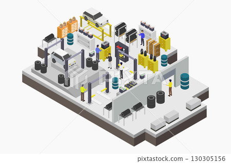 Isometric car service 130305156