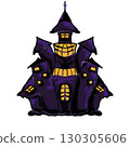 Halloween haunted house illustration 130305606