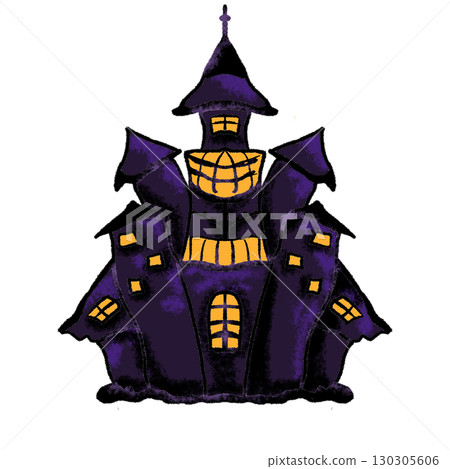 Halloween haunted house illustration Halloween haunted house illustration 130305606
