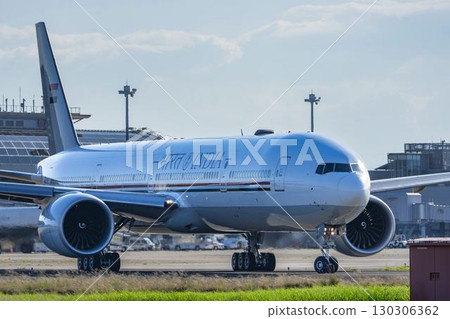 Air India One, the Indian government aircraft, taxiing at Sendai Airport in summer, Natori City, Miyagi Prefecture 130306362
