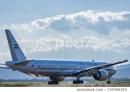 Air India One, the Indian government aircraft, taxiing at Sendai Airport in summer, Natori City, Miyagi Prefecture Air India One, the Indian government aircraft, taxiing at Sendai Airport in summer, Natori City, Miyagi Prefecture 130306363