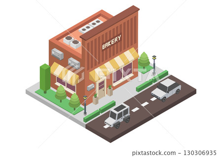 Isometric bakery shop 130306935