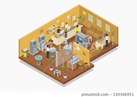 Isometric bank room 130306951
