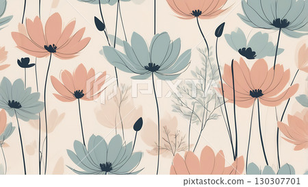 Neutral Bouquet Silhouette For Cozy Interiors 130307701