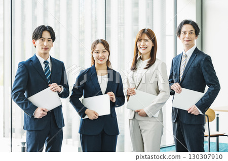 Portrait of a business person working in the office 130307910