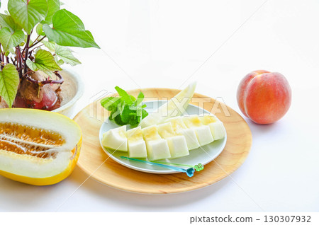 清涼的甜瓜甜點 清涼的甜瓜甜點 130307932