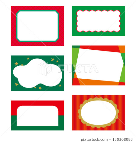 Christmas-colored stylish frame set (6 horizontal types) Christmas-colored stylish frame set (6 horizontal types) 130308093