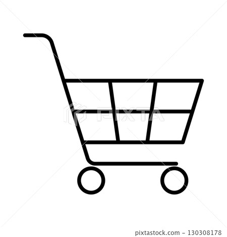 Shopping cart line icon Shopping cart line icon 130308178