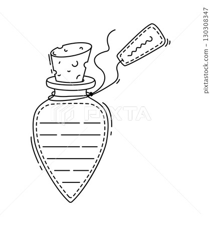 Magic elixir vial or bottle kids memo note template. Children schedule vector frame, diary page sticker. Kids scrapbook checklist or children To Do list memo note with sorcery or alchemy potion bottle Magic elixir vial or bottle kids memo note template. Children schedule vector frame, diary page sticker. Kids scrapbook checklist or children To Do list memo note with sorcery or alchemy potion bottle 130308347