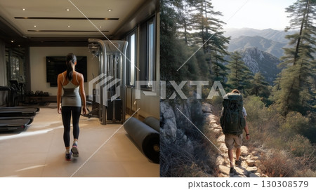 A comparison of urban gym and natural mountaineering lifestyles 130308579