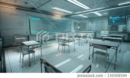 未來主義的高科技教室 130308594