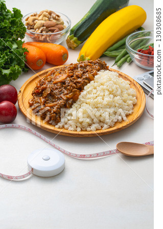 低碳水化合物飲食咖哩花椰菜飯 130308685