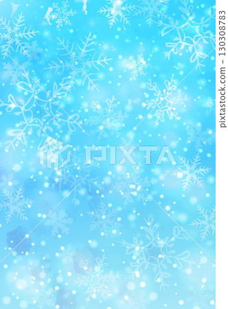 Watercolor style snow pattern background 130308783
