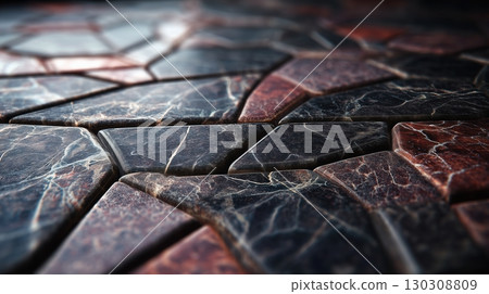 Luxury texture background of irregular stone mosaic pattern 130308809