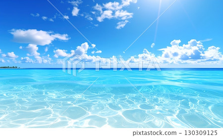 Tropical paradise beach | A soothing landscape with clear water and blue skies 130309125