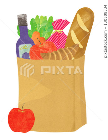 購物袋插圖 130309334