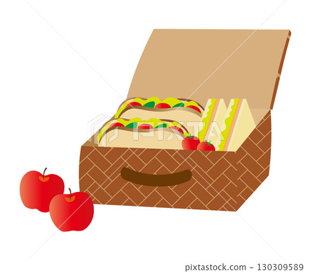 籃子和三明治 130309589