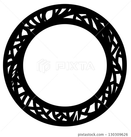 Round frame background material 130309626
