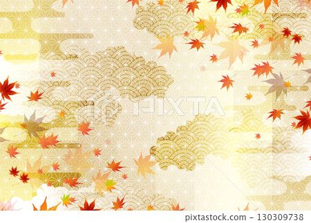  Autumn leaves maple autumn background 130309738