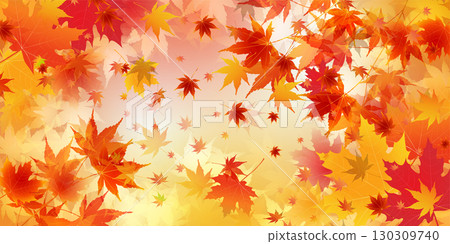  秋葉槭樹秋天背景 130309740