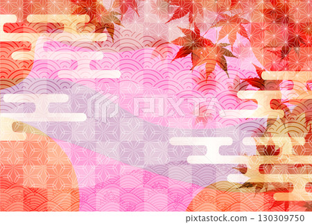 秋葉槭樹秋天背景 秋葉槭樹秋天背景 130309750