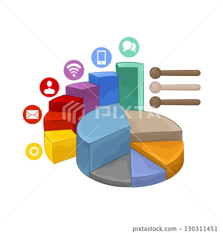 Illustration of Pie chart 130311451