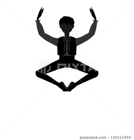 芭蕾舞劇《唐吉訶德》中舞者剪影－巴茲爾的插圖 130311459