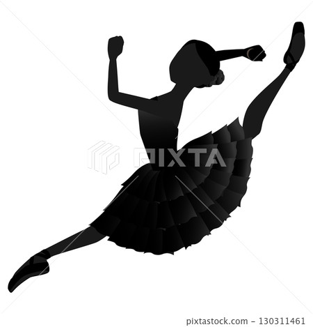 舞者剪影插圖_芭蕾舞劇《唐吉訶德》中芭蕾舞者基特里的形象 舞者剪影插圖_芭蕾舞劇《唐吉訶德》中芭蕾舞者基特里的形象 130311461