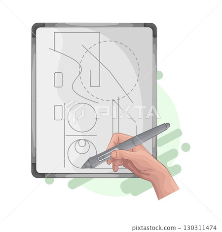 Illustration of Whiteboard Illustration of Whiteboard 130311474