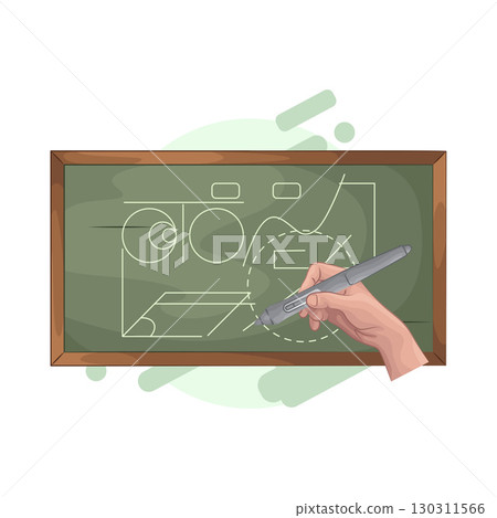 Illustration of Chalkboard  130311566