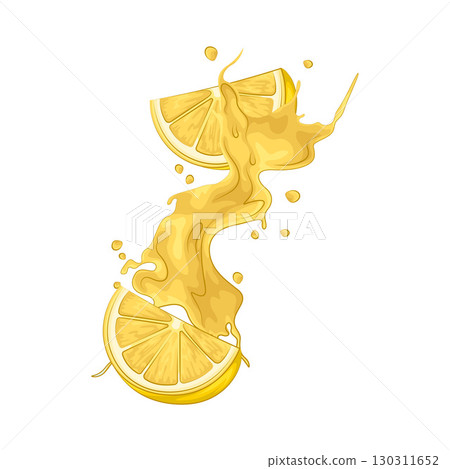 Illustration of Lemon splash 130311652