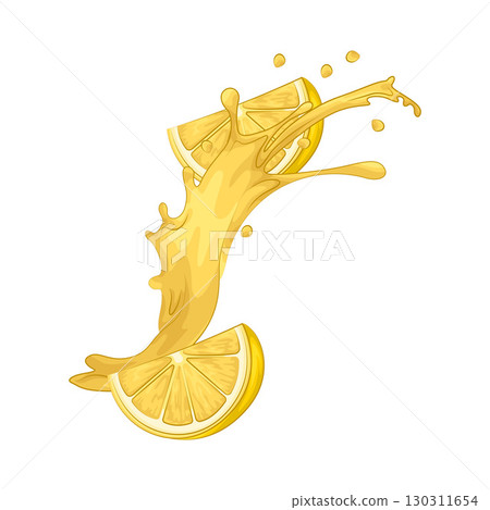 Illustration of Lemon splash 130311654