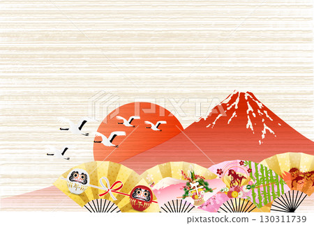 Horse New Year's card zodiac background 130311739