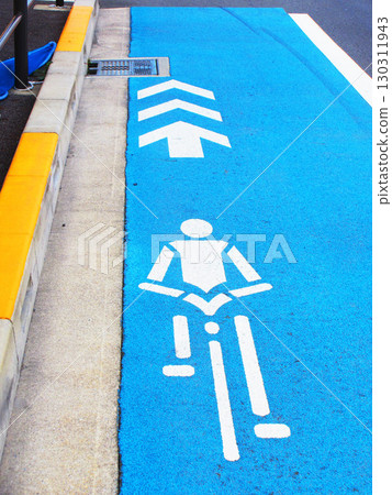 Scenery with bicycle lanes Scenery with bicycle lanes 130311943