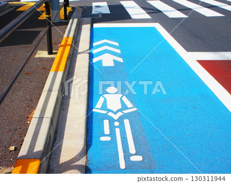 Scenery with bicycle lanes Scenery with bicycle lanes 130311944