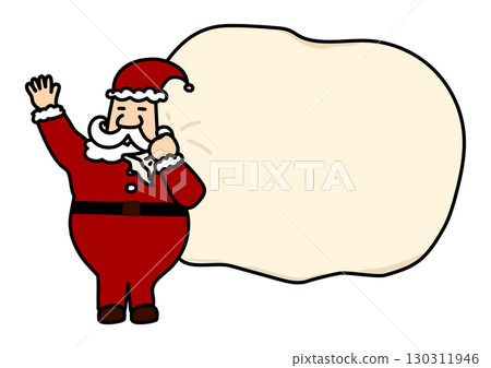 Cute Santa Claus frame illustration Cute Santa Claus frame illustration 130311946