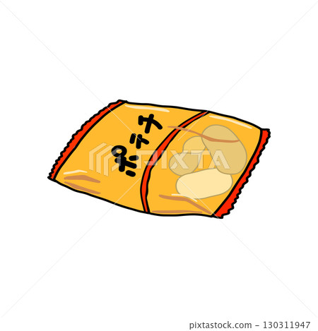 一袋薯片的插圖 一袋薯片的插圖 130311947